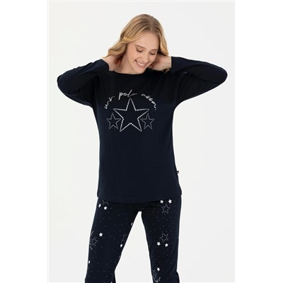 Kadın Lacivert Pijama Takımı