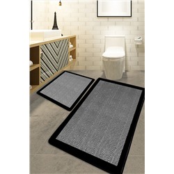 Chilai Home Barley Black 2 Li Set Banyo Halısı Djt 8683264349836