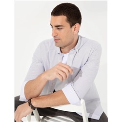 Lacivert Slim Fit Uzun Kollu Gömlek
