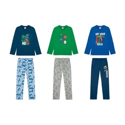 LEGO Kinder Jungen Pyjama, aus reiner Baumwolle