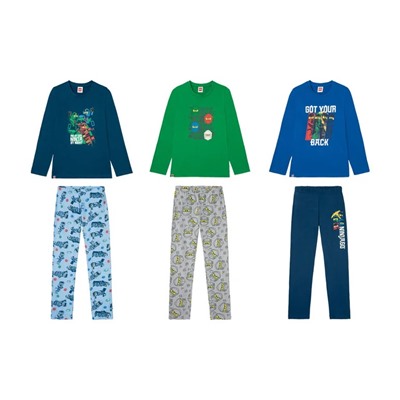 LEGO Kinder Jungen Pyjama, aus reiner Baumwolle