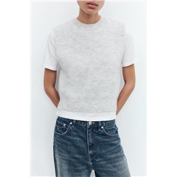 KNITTED WAISTCOAT T-SHIRT