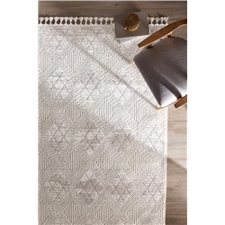 Clavier Saçaklı Halı - Kemik - 155x225 cm