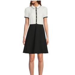 KARL LAGERFELD PARIS Scuba Knit Mini A Line Dress