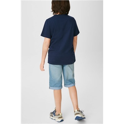 Set - Kurzarmshirt und Jeansshorts