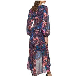 Guess Floral Screenprint High-Low Dress