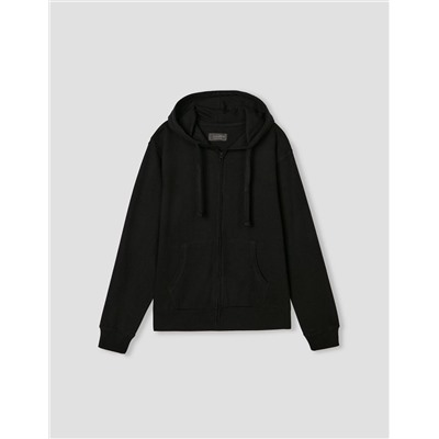 Chaqueta de punto con capucha, Negra