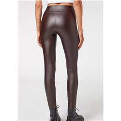 Leggings mit Leder-Effekt