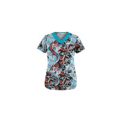 UA Imperial Garden Espresso Print Scrub Top