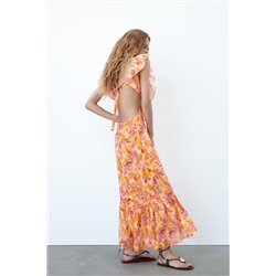 RUFFLED MIDI DRESS