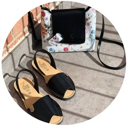 Ab.Zapatos 320 · negro+Vera pelle flores АКЦИЯ