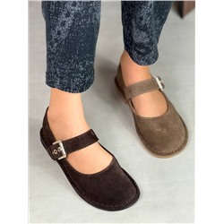 Балетки молочный светлый шоколад замша