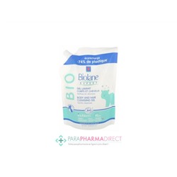 Biolane Expert - Gel Lavant Corps et Cheveux - BIO - ECO-RECHARGE 500 ml