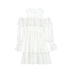 Vestido recto Blanco