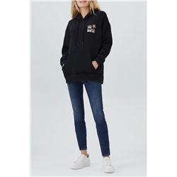 Lee Cooper Ella Kadın Kapüşonlu Sweatshirt Siyah 231 LCF 241001