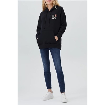 Lee Cooper Ella Kadın Kapüşonlu Sweatshirt Siyah 231 LCF 241001