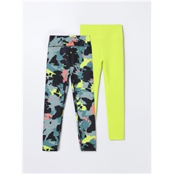 PACK OF 2 PAIRS OF SPORTS LEGGINGS.
