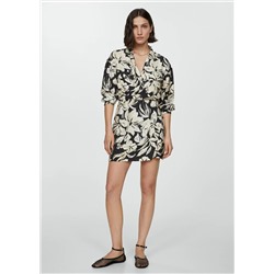 Vestido camisero flores