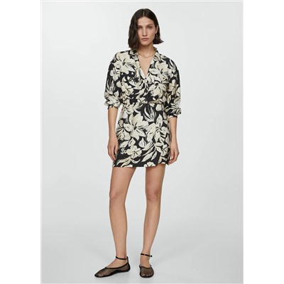 Vestido camisero flores