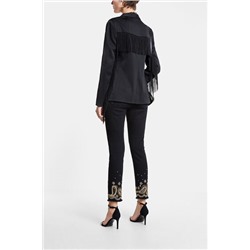 Blazer jaquard flecos