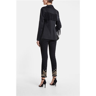 Blazer jaquard flecos