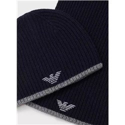 Мужской зимний шерстяной вязаный комплект из двух предметов  EMPORIO ARMAN*I