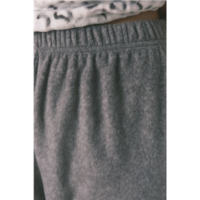 Pijama largo polar animal print