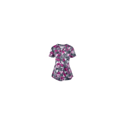 Grey's Anatomy Scrubs Ribbons Of Hope Print Top