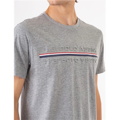 EMBOSSED SIGNATURE STRIPE JERSEY T-SHIRT