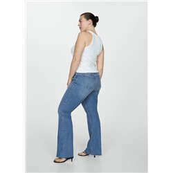 Jeans flare tiro medio
