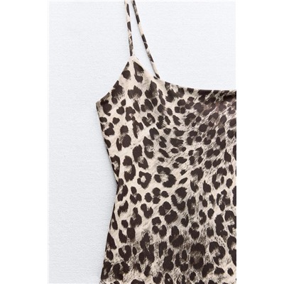 ANIMAL PRINT STRAPPY BODYSUIT