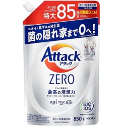 KAO Гель для стирки ATTACK ZERO суперконцентрированное для всех типов машин с нано-формулой 1140 гр.