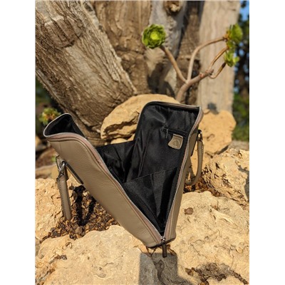 Ab. Z. PELLE · PORTATEL/2 napa (1210) taupe+CINTURON BOLSOS (110)-6 (2) АКЦИЯ