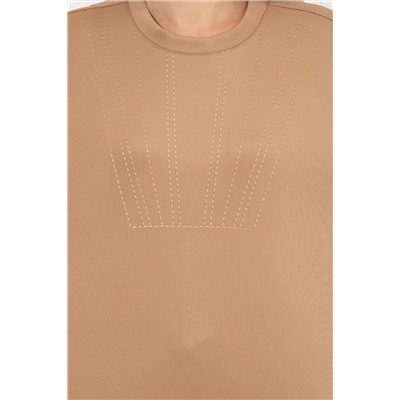 Kadın Camel Bisiklet Yaka Sweatshirt