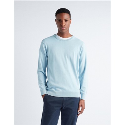 Knitted Jumper, Men, Light Blue