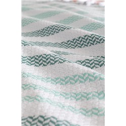 Sheryl Çift Kişilik Yatak Örtüsü - Beyaz / Mint Yeşili