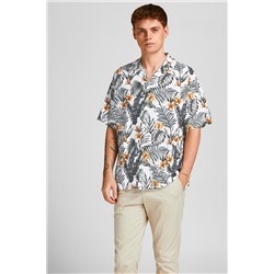Camisa Blanco y mostaza