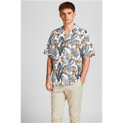 Camisa Blanco y mostaza
