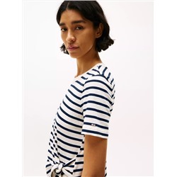Side-Tie Crewneck T-Shirt