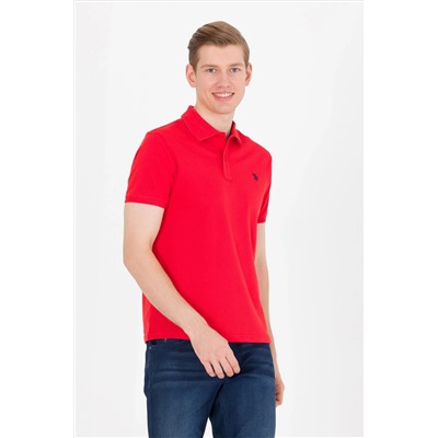 Erkek Kırmızı Basic Polo Yaka Tişört