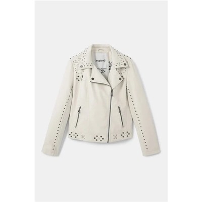 Chaqueta biker slim tachuelas