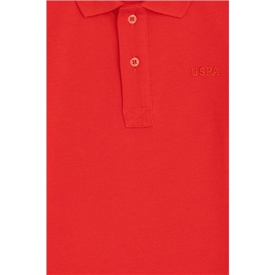 Erkek Çocuk Kırmızı Basic Polo Yaka Sweatshirt