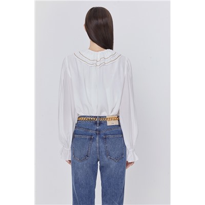 Blusa de seda Blanco