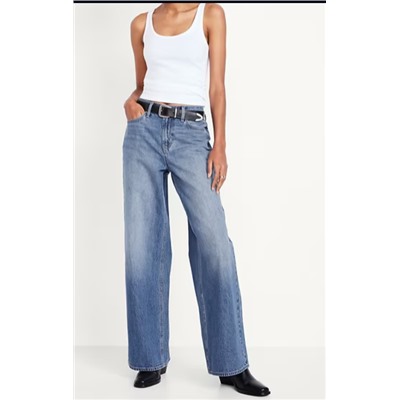 Mid-Rise Wow Baggy Wide-Leg Jeans