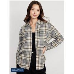 Loose Flannel Boyfriend Shirt