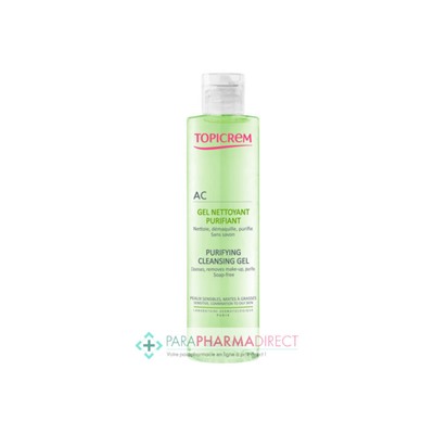 Topicrem AC Gel Nettoyant Purifiant Peaux Mixtes à Grasses 200ml