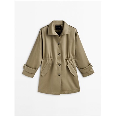 Parka botones cintura ajustable