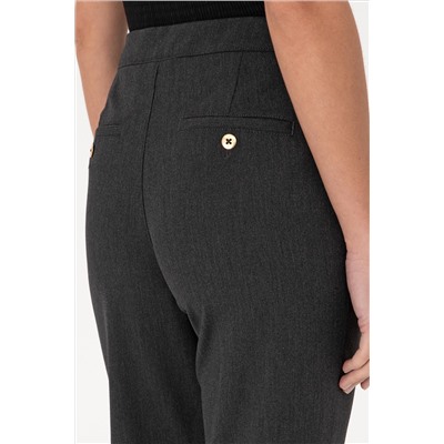 Kadın Antrasit Carrot High Waist Fit Kanvas Pantolon