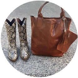 TEKILA 7016+PELLE-Shopper Serpiente CUERO АКЦИЯ