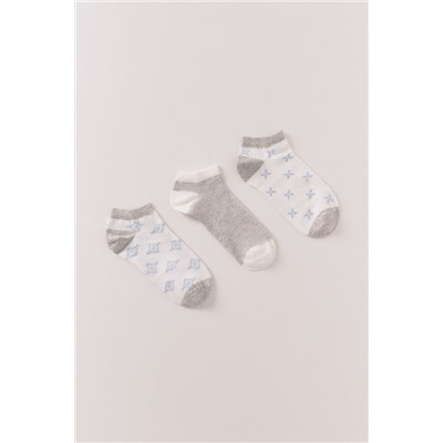 Pack 3 calcetines cortos print mediterráneo